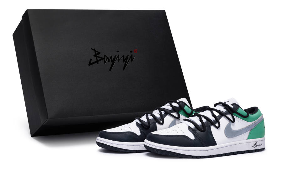 Jordan Jordan Air Jordan 1 LOW 811 Manufacturing, Green Memories, Special Shoe Box Slip Resistant Abrasion Resistant