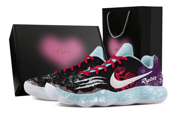 Nike Nike Hyperdunk 2017 Northern Fantasy, Heart Box Cushioning Coverage Support Low top Basketball Shoes Men's