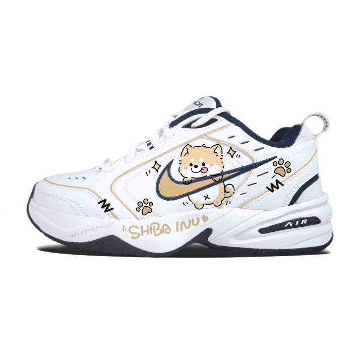 Nike Nike Air Monarch 4 Playing Puppy Abrasion Resistant Chunky Sneakers Unisex White