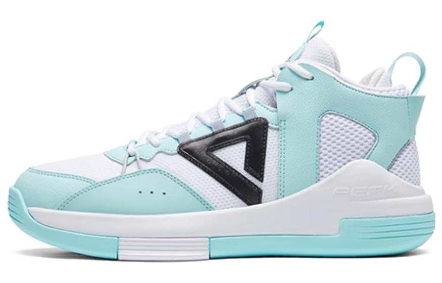 PEAK Blaze Textile, Synthetic Leather Slip Resistant Slip Resistant Low top Basketball Shoes Men's White Green