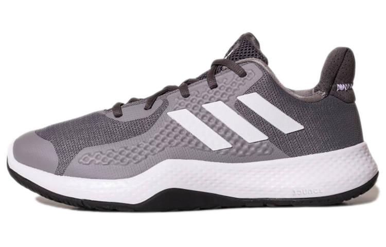 Adidas Adidas Fitbounce Comfortable Slip Resistant Abrasion Resistant Low top Tennis Shoes Men's Gray White