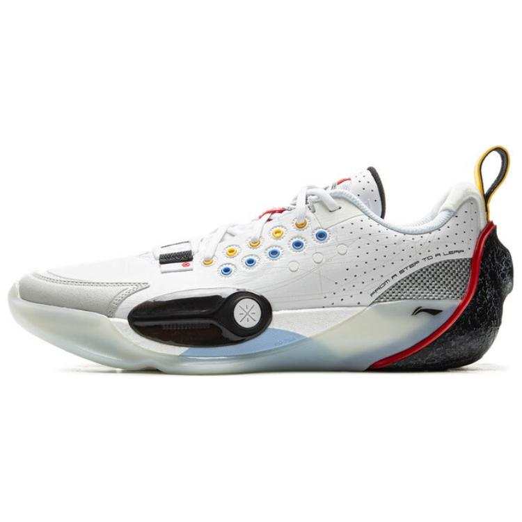 Li-Ning Li Ning All City 13 Synthetic Leather Low top Basketball Shoes Men's White Black