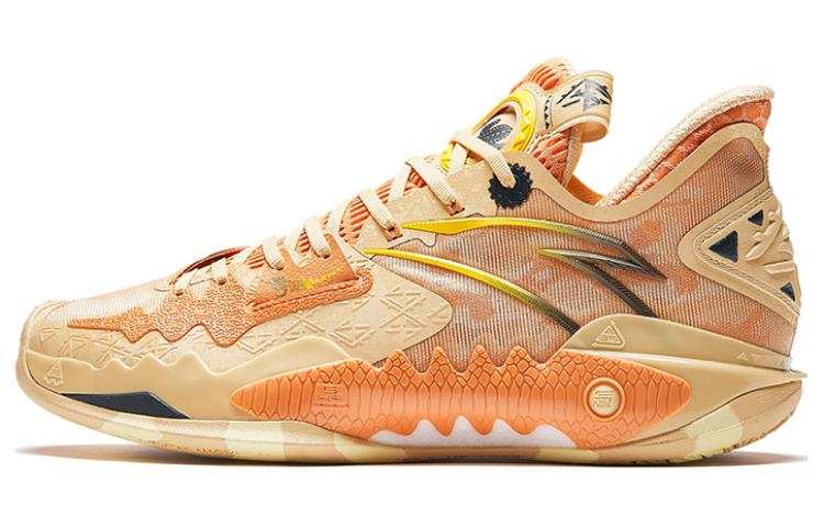 Anta Shock Wave 5 Sand Lizard Sports High top Basketball Shoes Men's Apricot Yellow