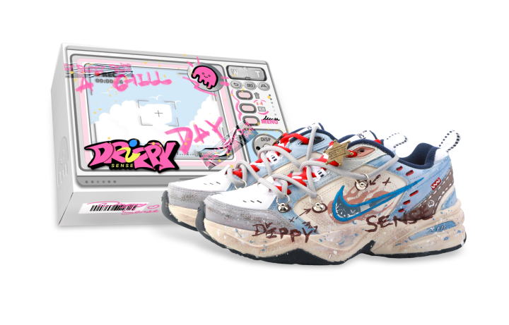 Nike Nike Air Monarch 4 Drippy Rabbit Officer Abrasion Resistant Abrasion Resistant Low top Chunky Sneakers Unisex