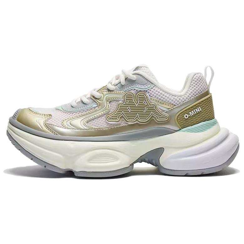 Kappa Textile, Synthetic Leather Cushioning Slip Resistant Abrasion Resistant Low top Chunky Sneakers Women's