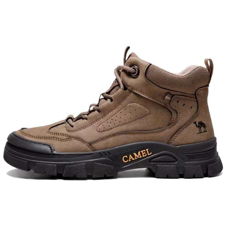 CAMEL Trail Running In Wilderness Microfiber Leather High top Hiking Shoes Men's