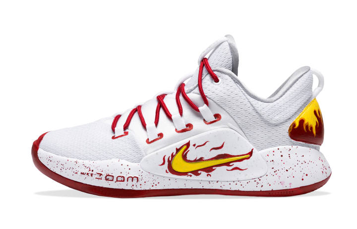 Nike Nike Hyperdunk X Cushioning Slip Resistant Low top Basketball Shoes Men's Red White Yellow