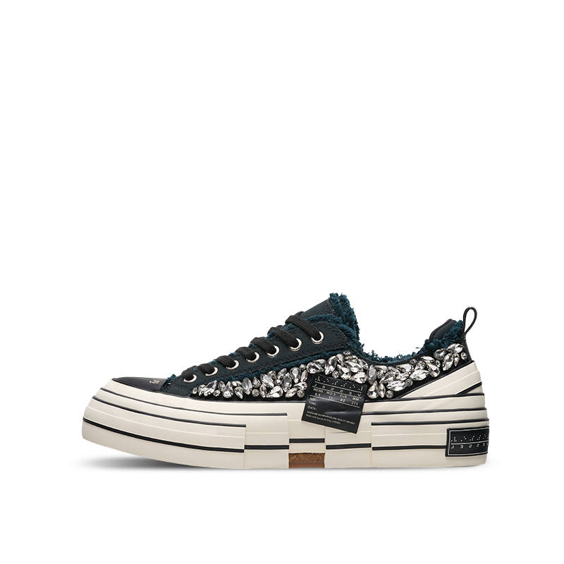 XVESSEL VESSEL Slip Resistant Abrasion Resistant Low top Canvas Shoes Unisex Black