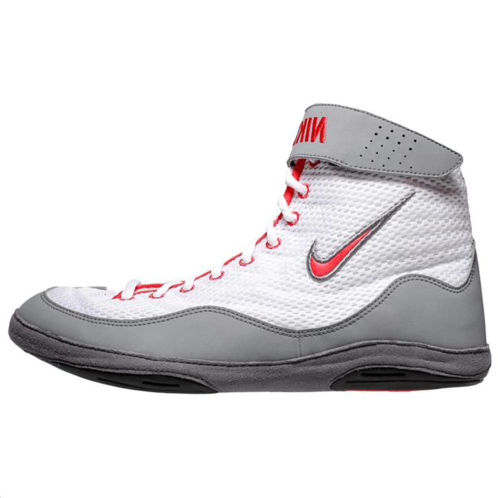 Nike Nike Inflict Slip Resistant Abrasion Resistant High top Training Shoes Men's White Gray Red