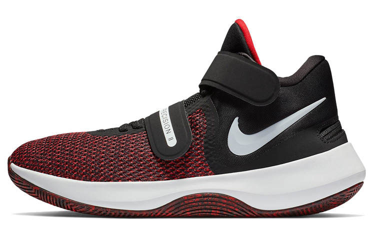 Nike Nike Precision 2 Air FlyEase Cushioning Slip Resistant Mid top Performance Basketball Shoes Unisex Black Red
