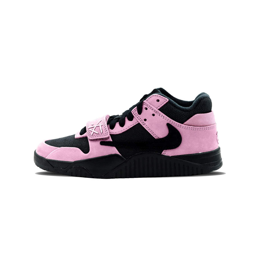 Jordan Travis Scott x Jordan Jumpman Jack Black Pink Barb Cushioning Slip Resistant Low top Basketball Shoes Unisex Black Pink