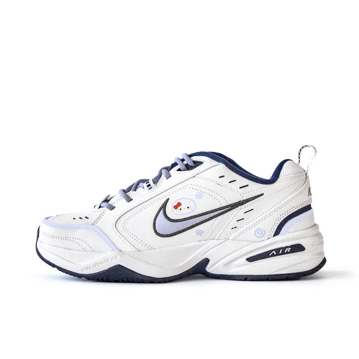 Nike Nike Air Monarch 4 Slip Resistant Abrasion Resistant Low top Chunky Sneakers Unisex White Purple