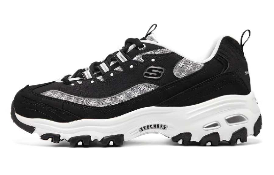 Skechers Cushioning, Wear Resistant Low top Chunky Sneakers Women's Black White