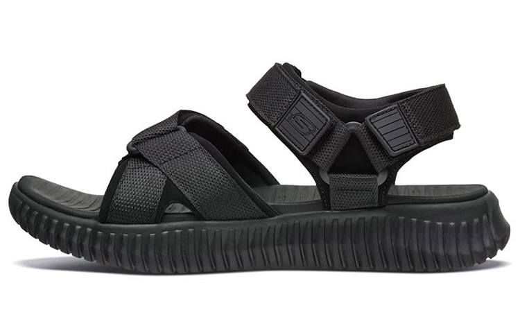 Skechers Elite Flex Velcro Sports Black Sandals