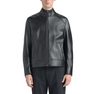 Bally zip leather jacket