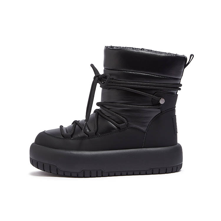CAMEL CAMEL Puffy Shoes, Fleece Lined Thermal Insulation, Comfortable Versatile, Lace Free, Platform Height Increasing 4.5cm