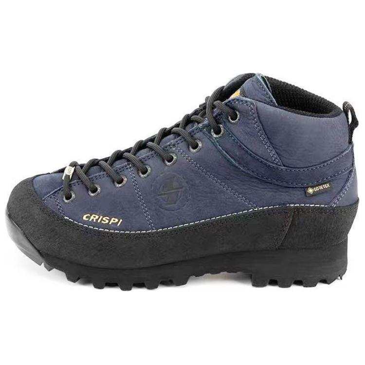 CRISPI Monaco Slip Resistant Abrasion Resistant Mid top Mountaineering Hiking Shoes Unisex Blue Black