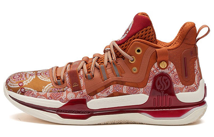361° AG1 Pro Aaron Gordon AG1 Abrasion Resistant Slip Resistant Mid top Performance Basketball Shoes Men's Brown Red