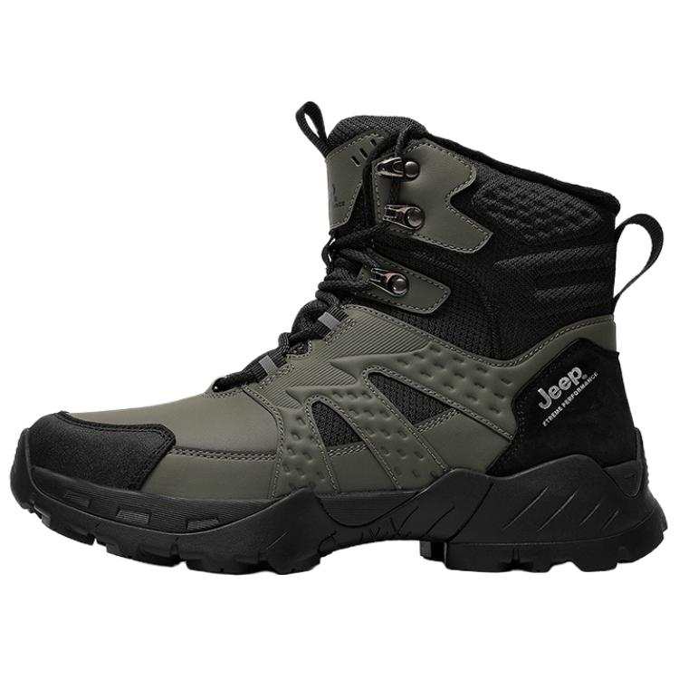 Jeep Thermal Abrasion Resistant Height Increasing Coverage Fleece Lined, Platform Insulated Shoes Short Mid Calf