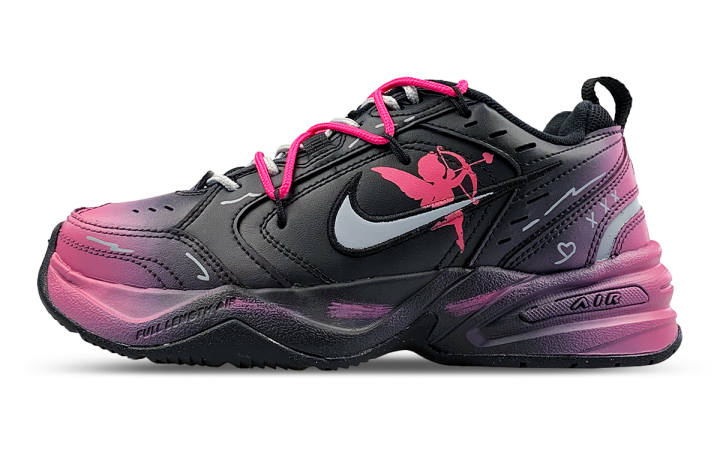Nike Nike Air Monarch 4 Abrasion Resistant Abrasion Resistant Low top Chunky Sneakers Unisex Black Pink