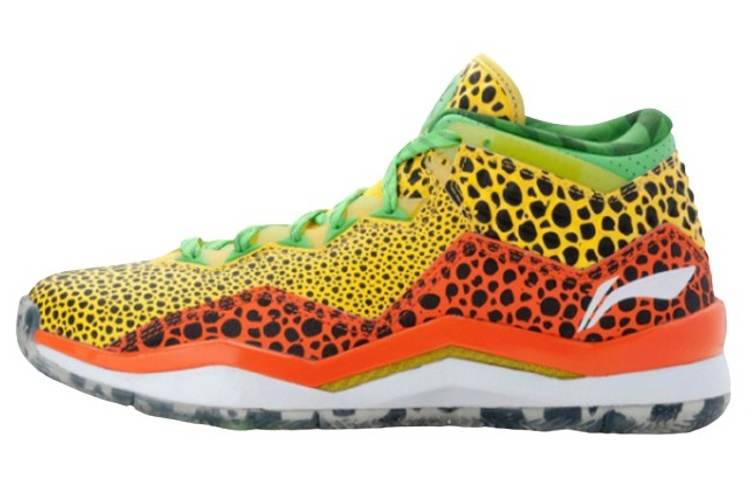 Li-Ning Li Ning WOW 3 Way Of Wade 3 Slip Resistant Mid top Basketball Shoes Men's Yellow Green Orange