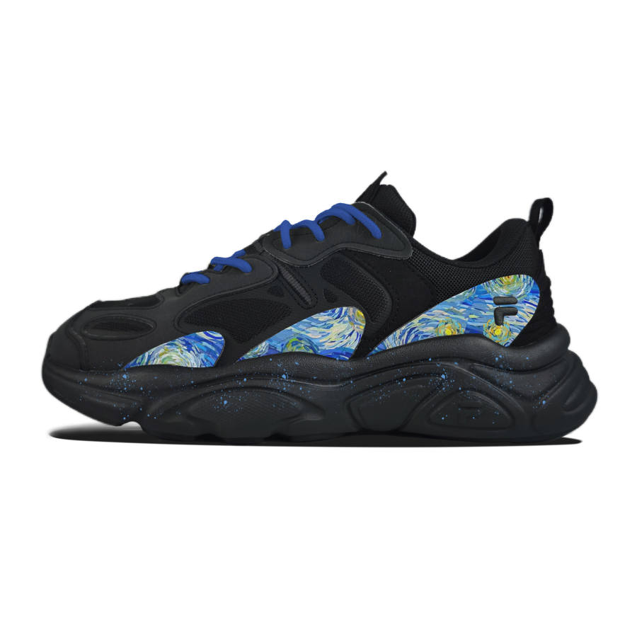 FILA Mars 2 Starry Sky Imagery Fabric Abrasion Resistant Breathable Low top Chunky Sneakers Men's