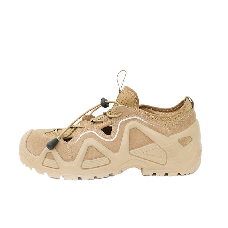 JIHUA Slip Resistant Breathable Abrasion Resistant River Trekking Shoes Men's Brown
