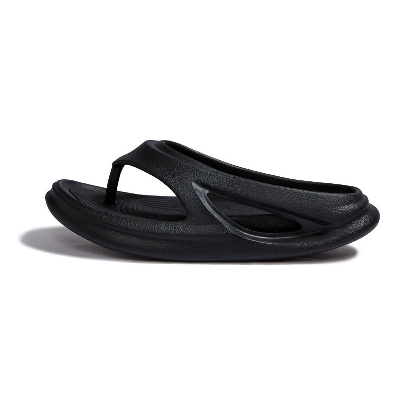 0592 EVA Quiet Slip Resistant Flip Flops Unisex Black