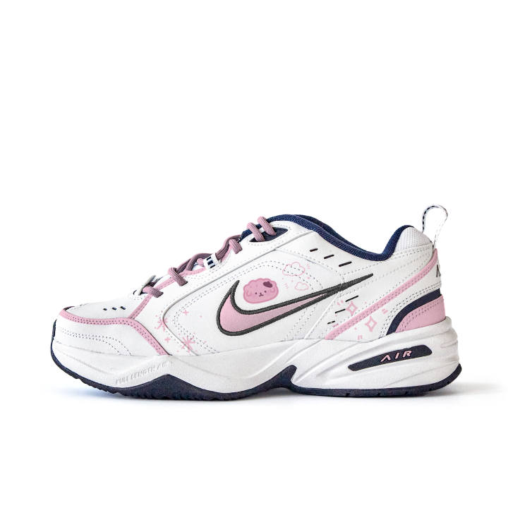 Nike Nike Air Monarch 4 Hai Ru, Ding Duo Slip Resistant Abrasion Resistant Low top Chunky Sneakers Unisex White