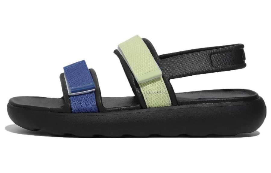 FILA Drifter Tube Sandals Slip Resistant Abrasion Resistant Sports Sandals Unisex Black Blue Korean Style