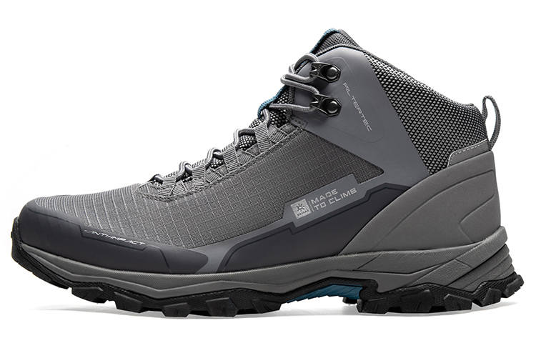 KAILAS Horizon Sky Line Leather Abrasion Resistant Waterproof Mid top Hiking Shoes Men's Gray