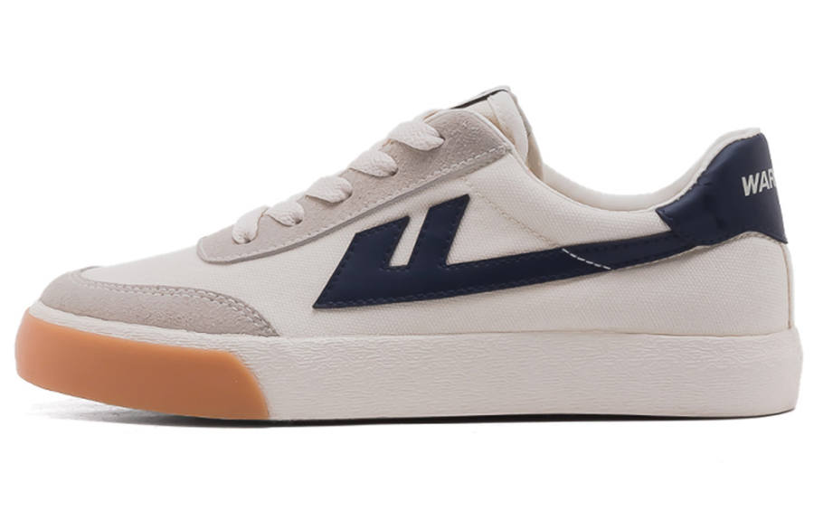 Warrior Anti Slip And Wear Resistant Breathable Low Top Canvas Shoes Unisex Beige Dark Blue Beige Gray Dark Blue