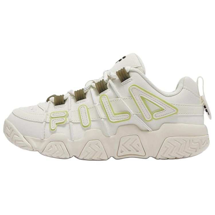 FILA FUSION BUSTER Puffy Shoes Low top Vintage Basketball Shoes Women's White