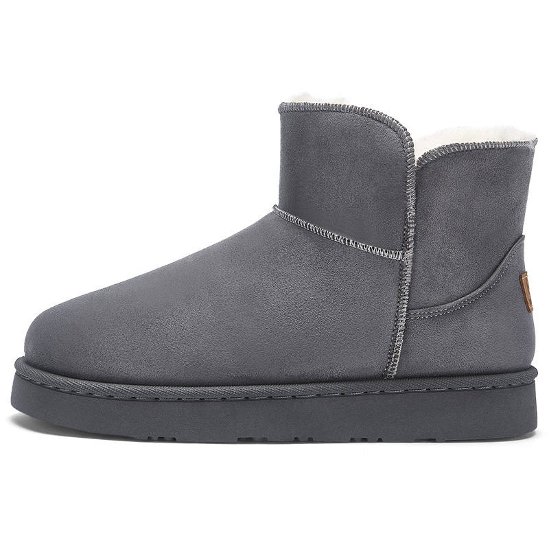 Warrior Thermal Abrasion Resistant Height Increasing Slip Resistant Crew Snow Boots Men's Gray