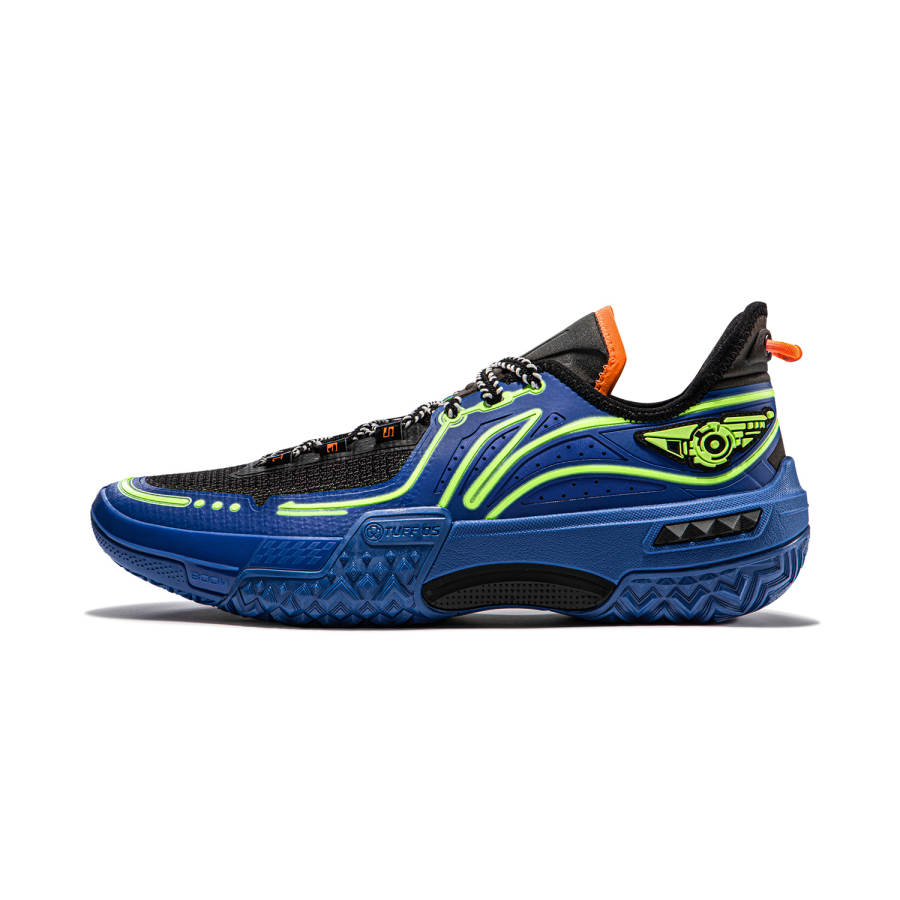 Li-Ning LiNing Cushioning, Slip Resistant, Abrasion Resistant, Lightweight, Rebound Low Top Basketball Shoes Men's Dark Blue