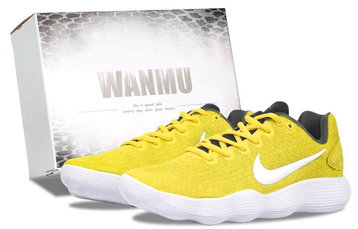 Nike Nike Hyperdunk 2017 Bumblebee Cushioning Abrasion Resistant Low top Basketball Shoes Men's White Yellow
