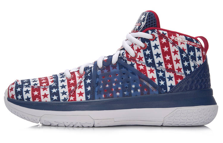 Li-Ning Li Ning Textile, TPU, Synthetic Leather Cushioning Slip Resistant Coverage Abrasion Resistant Support Mid top