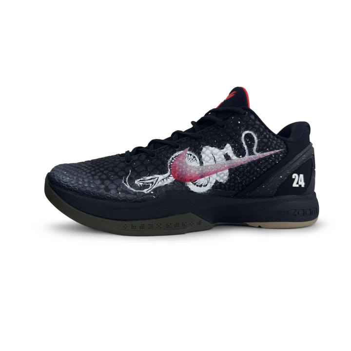 Nike Nike Zoom Kobe 6 Anti Rollover Anti rollover Low top Basketball Shoes Unisex Black Silver