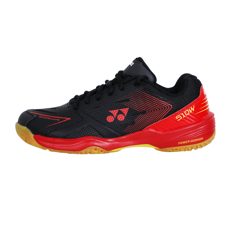 YONEX Power Cushion Lightweight Low top Badminton Shoes Unisex Black Red