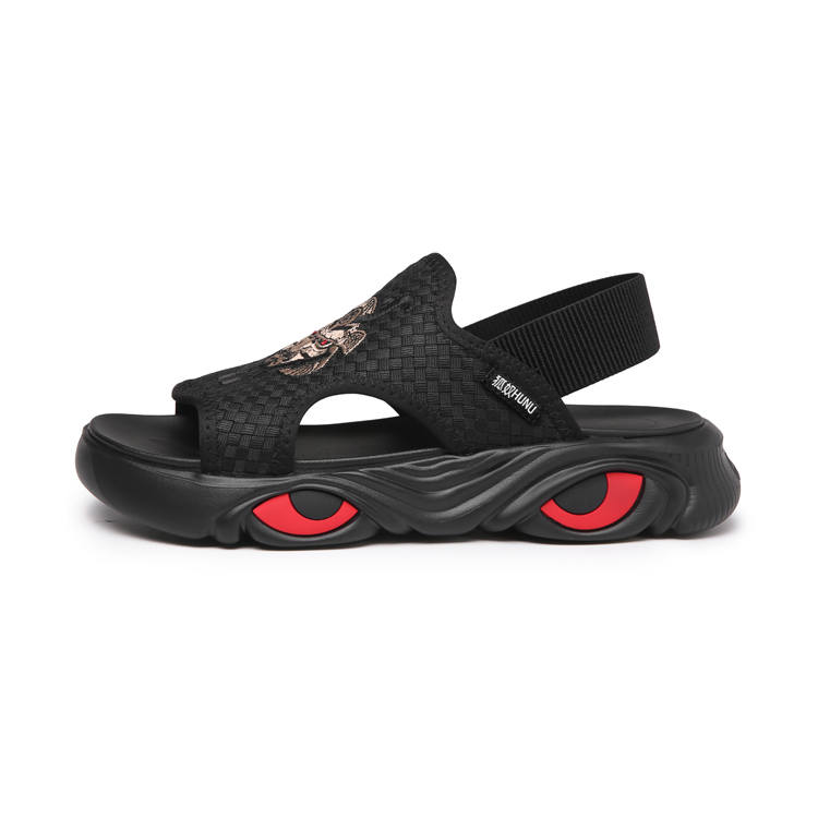 HUNU Beach Sandals Men's Black/Red