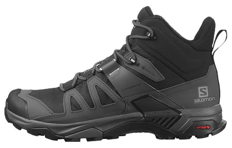 SALOMON X Ultra 4 PU, Textile Cushioning Slip Resistant Abrasion Resistant Waterproof Grip Mid top Mountaineering Shoes