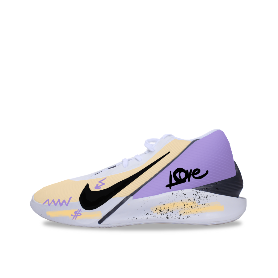 Nike Nike G.T. Jump Academy Cushioning, Wear Resistant High top Basketball Shoes Men's White Purple