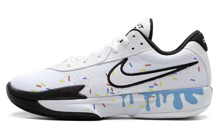 Nike Nike Air Zoom G.T. Cut Academy Cushioning Slip Resistant Abrasion Resistant Low top Basketball Shoes Men's White