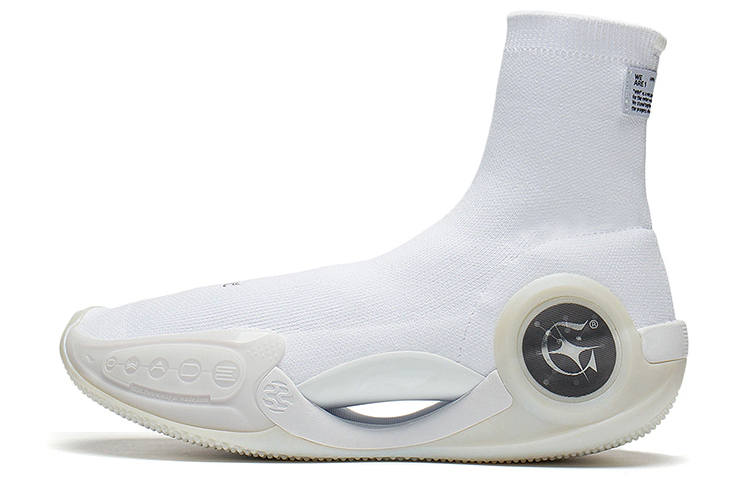 Li-Ning Glare x Li Ning WOW 9 LS Cushioning Slip Resistant Abrasion Resistant High top Basketball Shoes Women's White