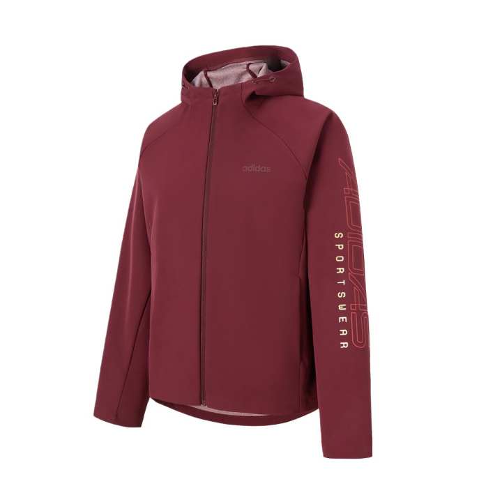 Adidas Adidas Jackets Women's Red Hooded Moderate Other