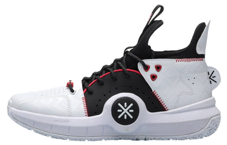 Li-Ning Li Ning Slip Resistant Abrasion Resistant Mid top Basketball Shoes Men's Black White
