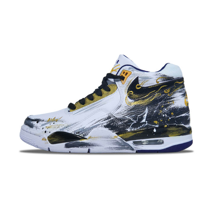 Nike Nike Flight Legacy Path Of The Immortals Cushioning Slip Resistant Abrasion Resistant Mid top Vintage Basketball Shoes