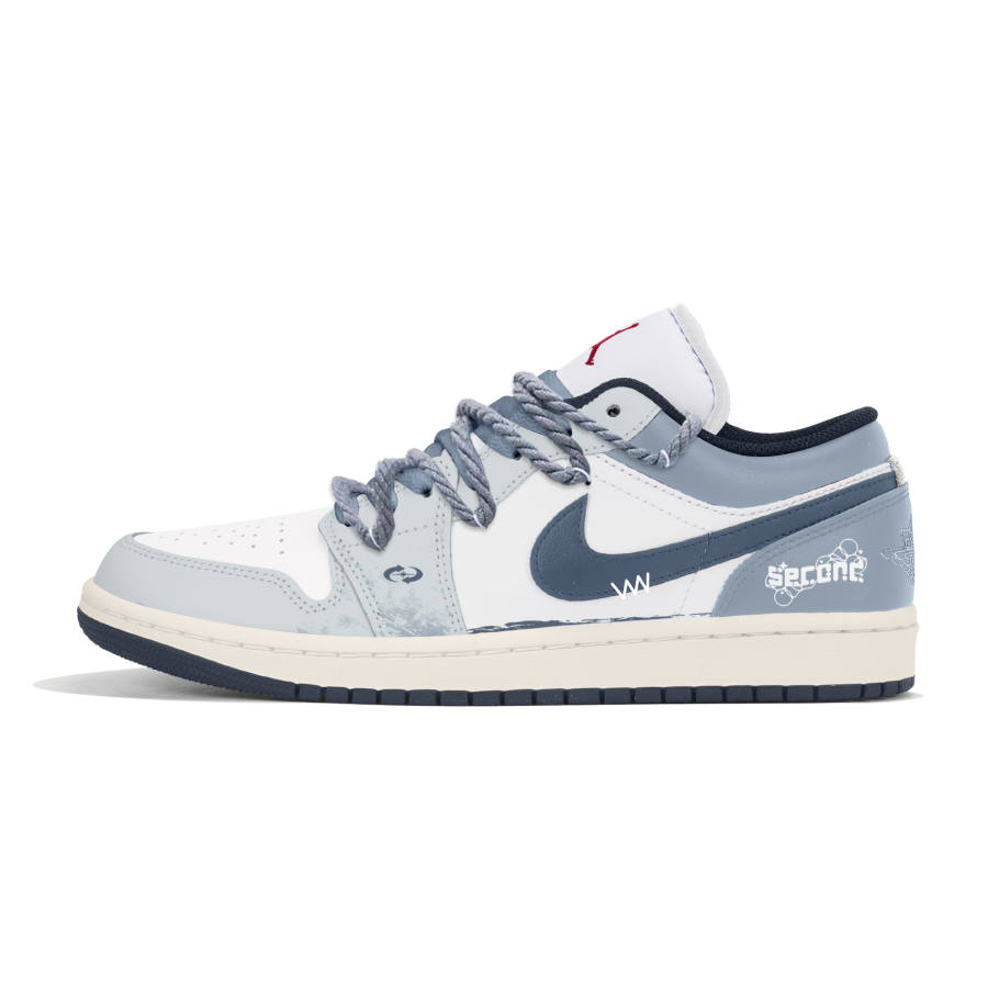 Jordan Jordan Air Jordan 1 Abrasion Resistant Low top Basketball Shoes Men's Haze Blue