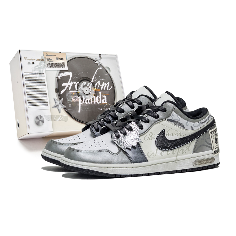 Jordan Jordan Air Jordan 1 Freedom Panda, Box, Old Money Style Degree Slip Resistant Abrasion Resistant