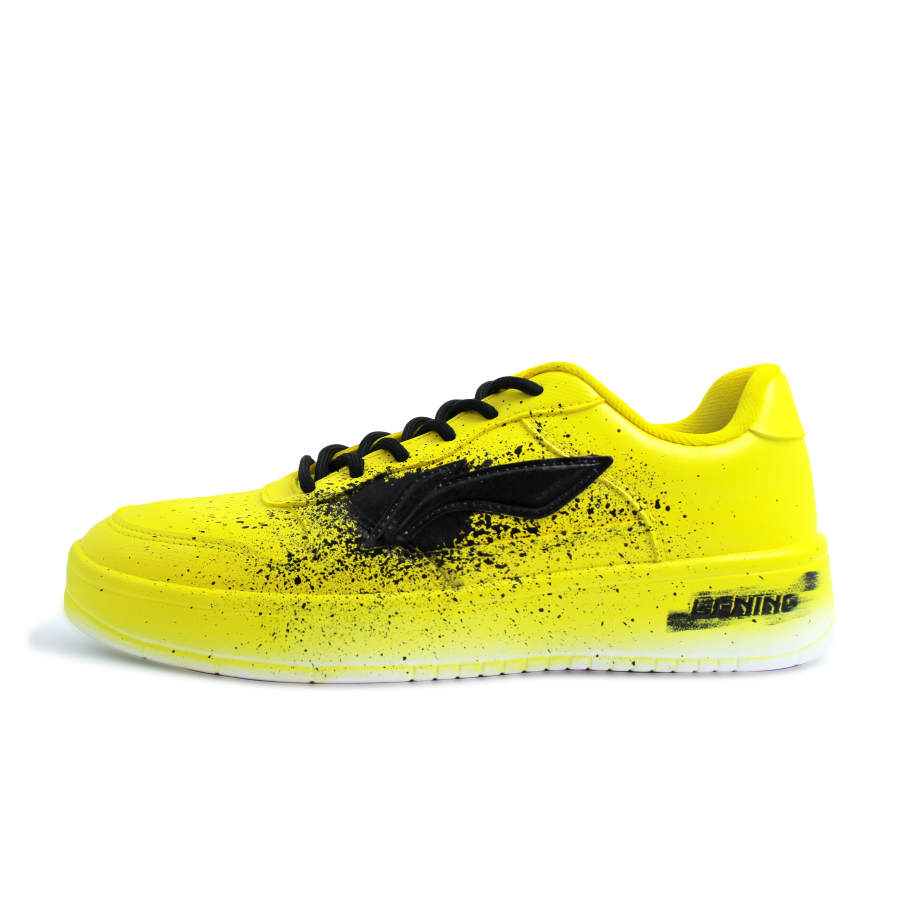 Li-Ning Li Ning Floating Boat Synthetic Leather Hand Drawn Graffiti Lightweight And Breathable Low top Skateboard Shoes Unisex